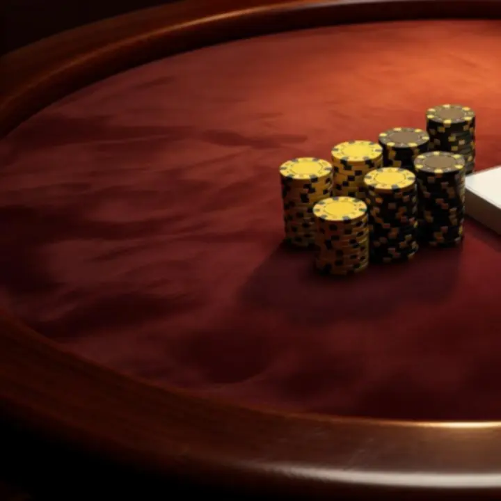 Stół do Blackjacka z bordowym suknem